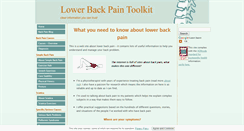 Desktop Screenshot of lower-back-pain-toolkit.com